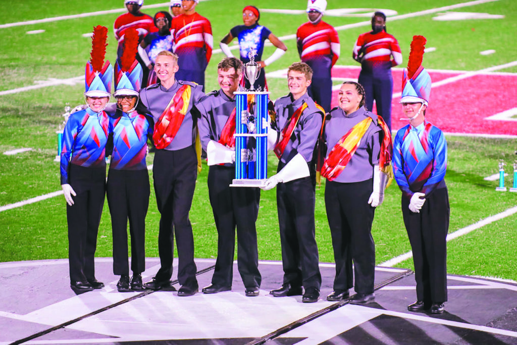 GRAND CHAMPIONS - Arlington High School took top honors for the night.  The Tiger Band took home 1st place in Class AAAA, Outstanding General Effect, Outstanding Percussion, and Overall Grand Champion.